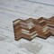 Ekena Millwork Herringbone Boat Wood Mosaic Wall Tile, Natural Finish, 11 7/8"W x 11 7/8"H x 1/2"P WPW12X12HEMENA - alternate 2
